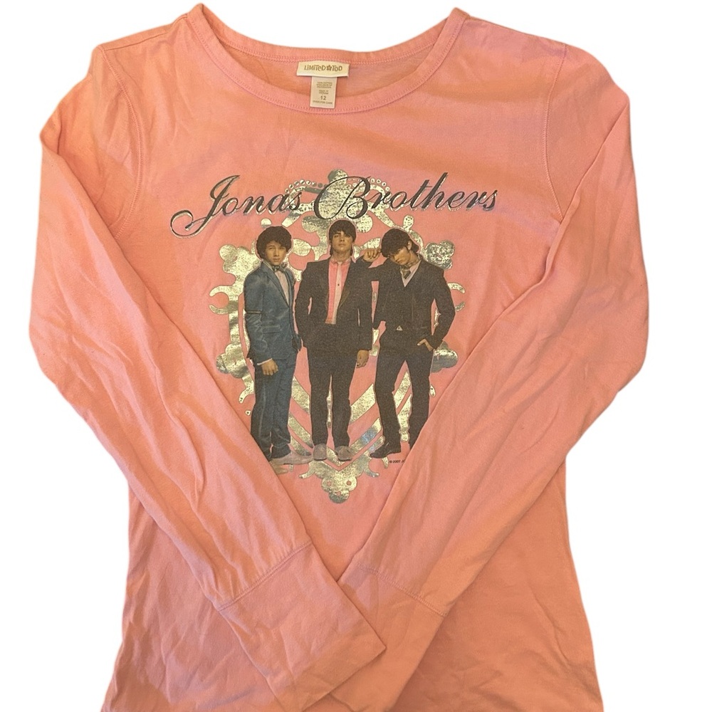 Limited Too Y2K Vintage Jonas Brothers Pink Long Sleeve